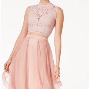 long pink two-piece formal/prom dress from macys